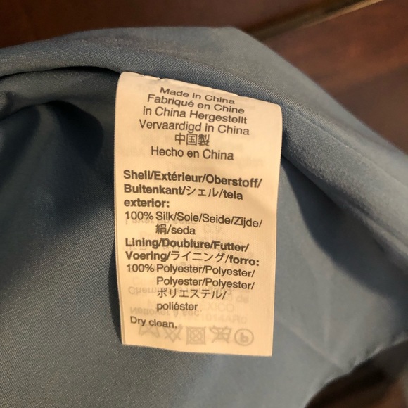 Madewell Silk Ruffle Mini Floral Dress Blue Size XS - Picture 9 of 10